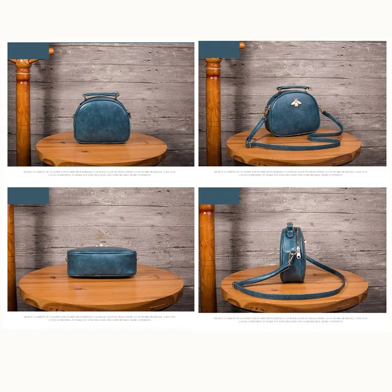 Женская кожаная сумка мессенджер черная Кроссбоди для девочек 2019|Сумки с