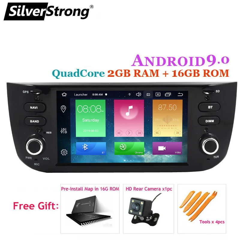 XJ-Punto-8L SilverStrong ips DSP Android9.0 автомобиль радио для FIAT Punto 199 310/Linea 323 2012 2013 - Цвет: XJ-Punto-8L