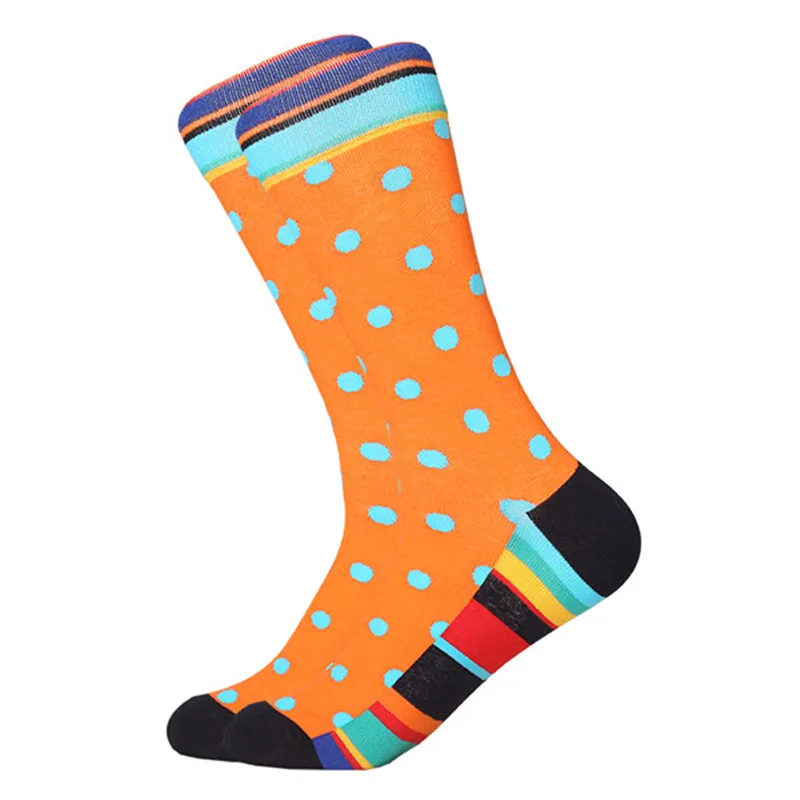 LETSBUY/1 пара, хлопковые мужские носки, Harajuku, цветные, Веселый день, медведь, рыба, длинные, теплые, нарядные носки для мужчин, для свадьбы, Рождества - Цвет: 1742C