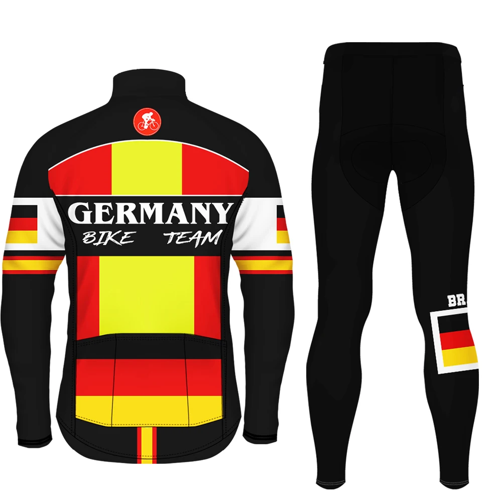 Мужской костюм для велоспорта WAMNI с длинным рукавом из Германии 2019|Майки