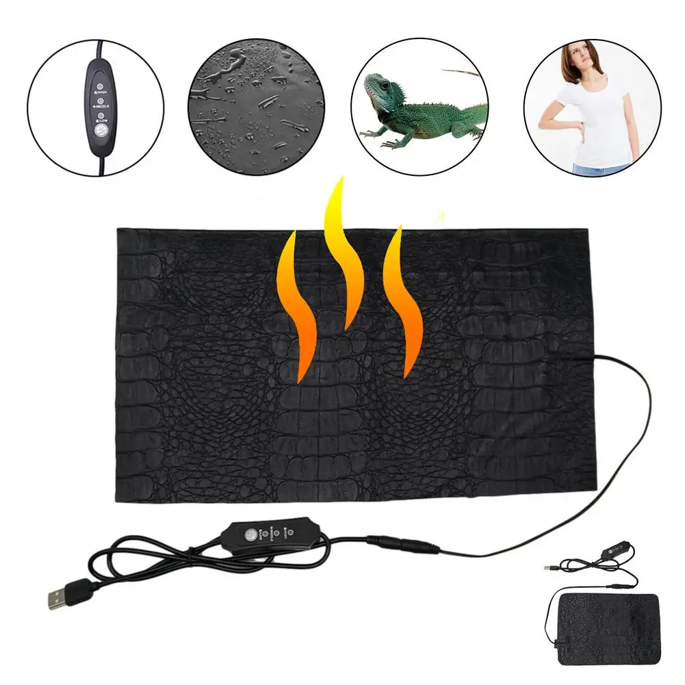 

Reptile Heat Mat With Adjustable Temperature Controller Heating Pad For Terrarium Climbing Tortoise Lizard Spider EU Plug 7.5W