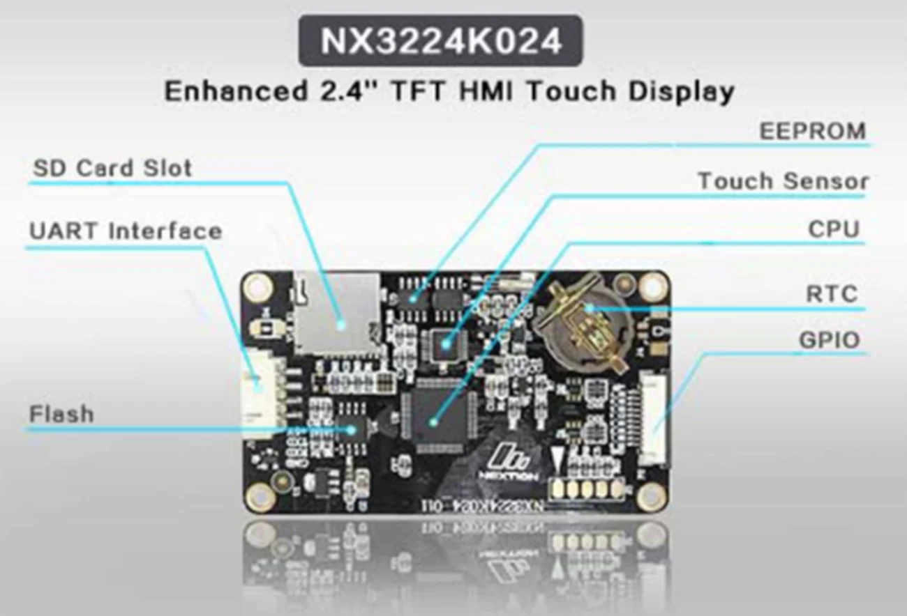 Nextion K2.4 Улучшенный NX3224K024 HMI Touch 5В полноцветный дисплей USART TFT LCD модуль - купить по