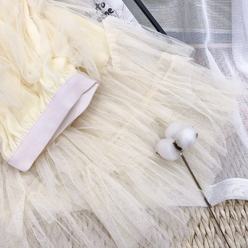 

Spring Fairy Sweet Cakee Layered A-line Maxi Long Tulle Skirts Pink Blue Tiered Ruffles Ankle Long Skirts