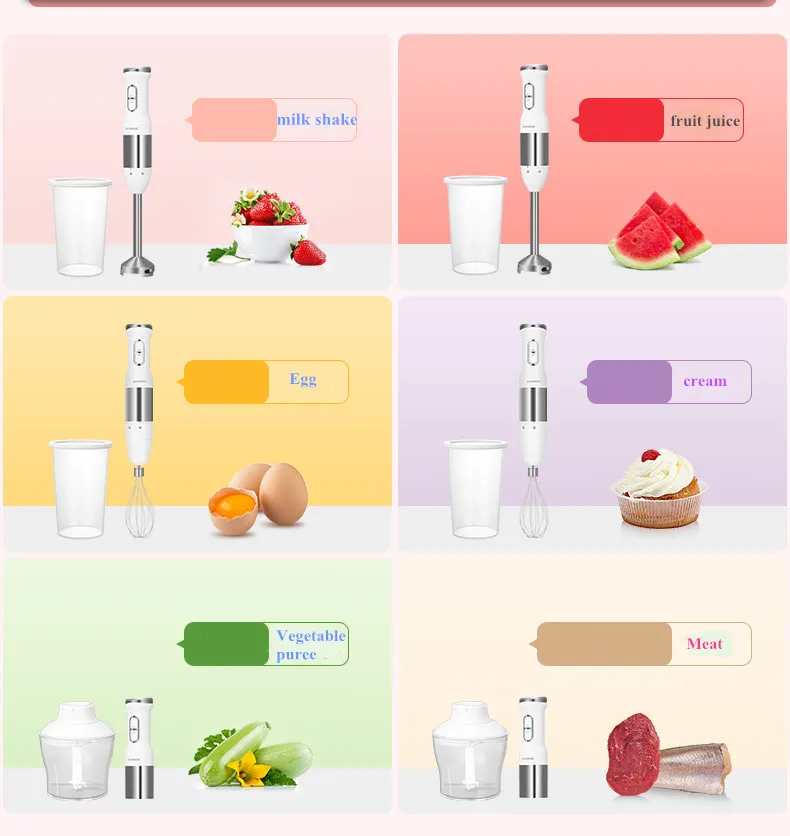 Домашний ручной блендер XIAOMI QCOOKER CD HB01 многофункциональная соковыжималка комбайн