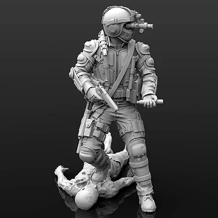 1/35 Resin Model figure soldier GK Stalker Squad-1 Counterterrorism team Unassembled and unpainted kit | Игрушки и хобби