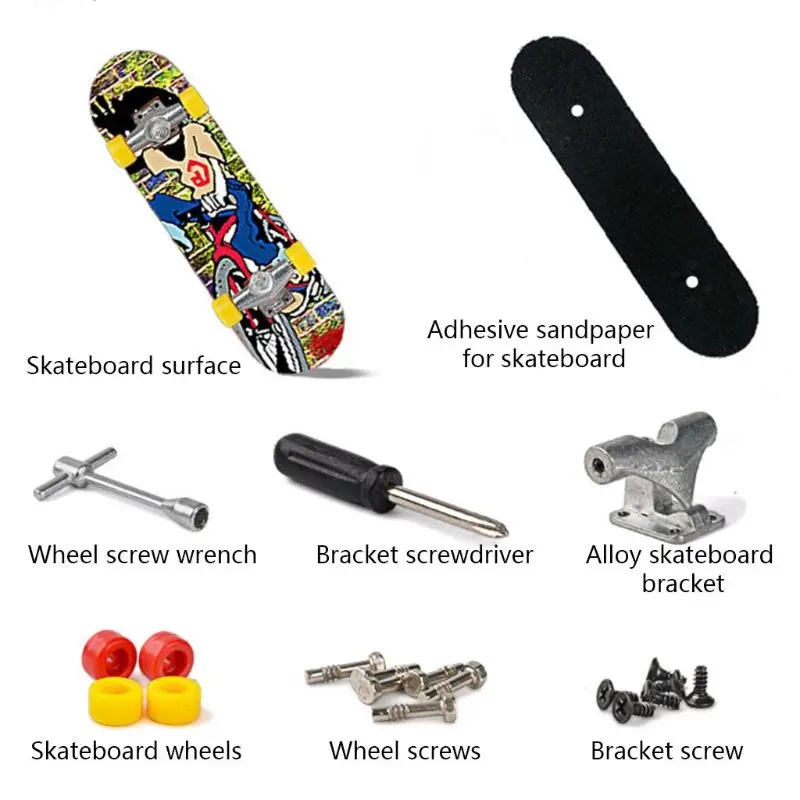 1 Set Plastic Mini Finger Skating Board Table Game Toy Kids Skateboard Children Fingerboard Scooter Skate | Игрушки и хобби