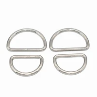 1 21 6silver d ring non welded d buckles semicircle buckles sliding d rings belt buckles strap craft hardware 2pcs