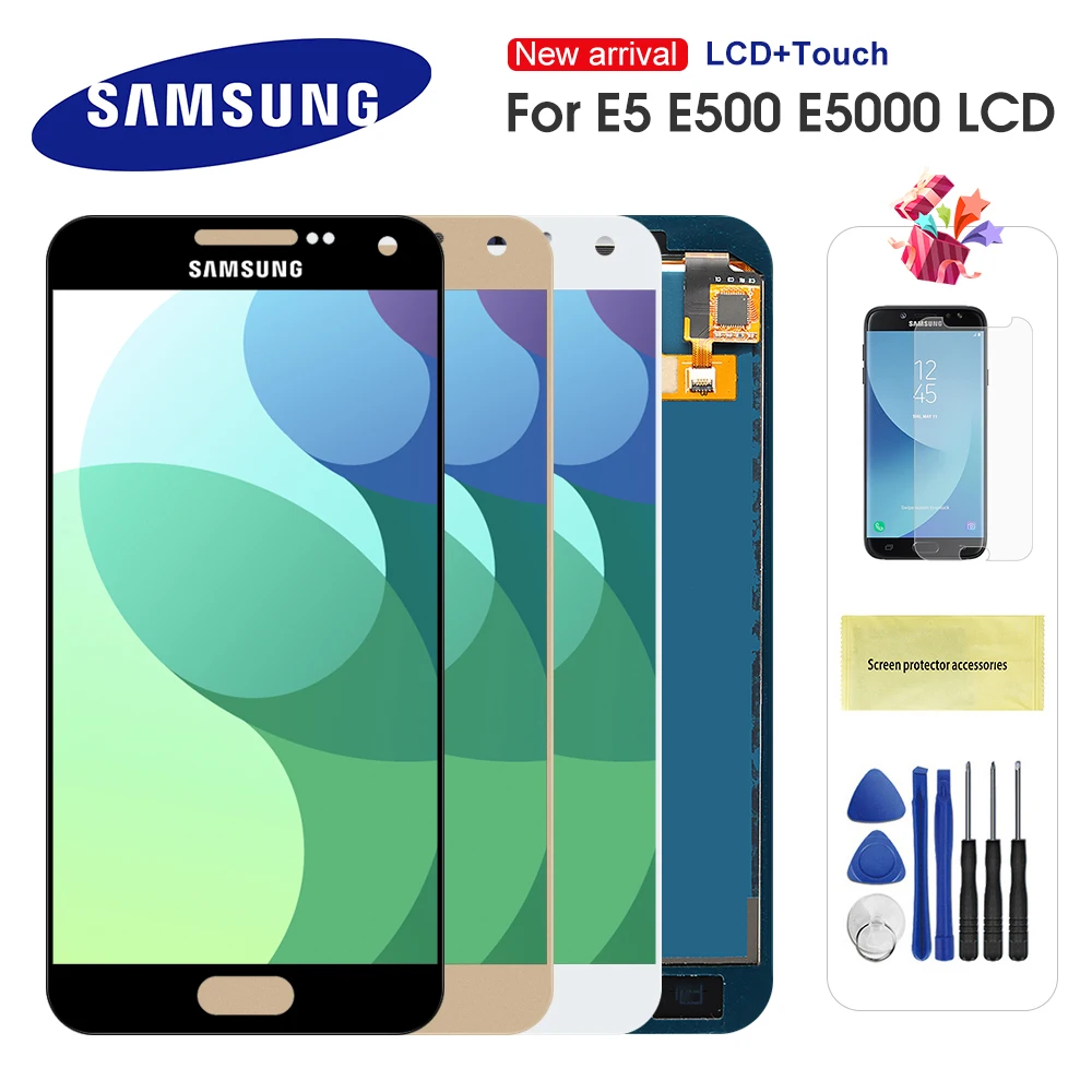 ЖК дисплей с дигитайзером сенсорного экрана в сборе для Samsung Galaxy E5 E500 E500F E500H E500M