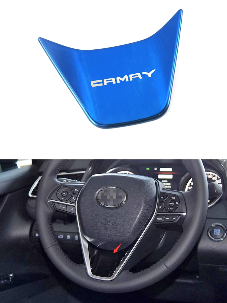

Накладка на руль для Toyota Camry 2018 2019 8th, декоративная рама, хромированные внутренние детали, автомобильные аксессуары