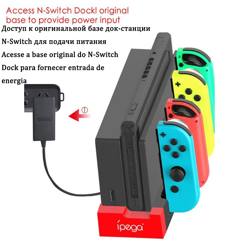 Управление для Nintendo Switch Joycon Joy Con Console зарядная док станция зарядного устройства
