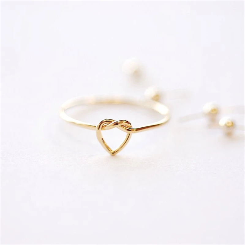 

14K gold filled Heart-shape Ring Boho Knuckle Ring Gold Jewelry Anillos Mujer Minimalistic Stacking Bohemian Ring for Women