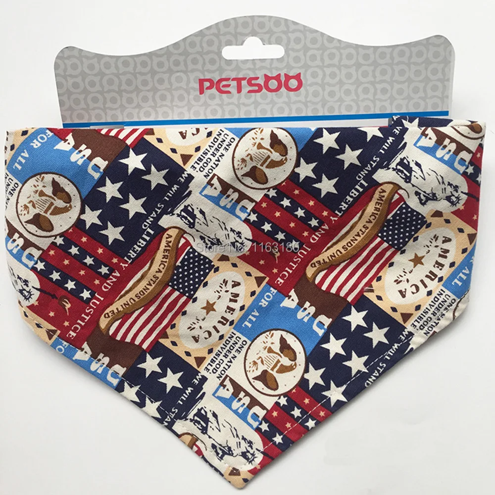 120 pcs/lot Adjustable Dog Bandana Printed Soft Collar For Dog Pet Supplies Cat Dog Scarf Collar Chihuahua Puppy Pet Neckerchief