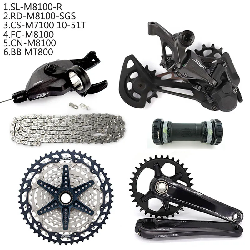 Механизм управления велосипедом SHIMANO DEORE XT M8100 m7100 12 Скоростей 32T 34T 36T задний