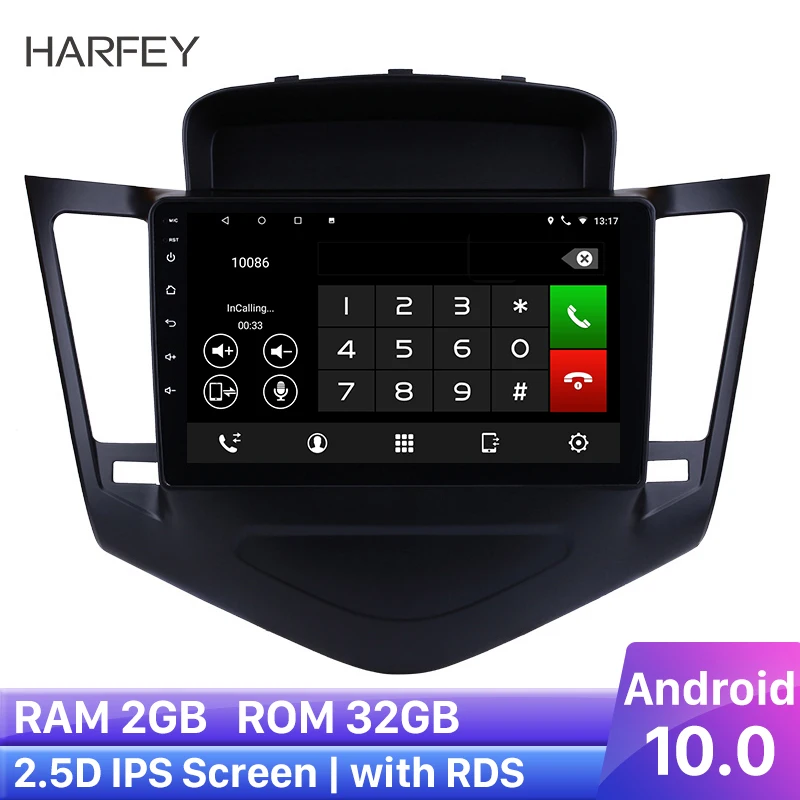 Автомагнитола Harfey Android 10 0 ОЗУ 2 Гб 9 дюймов gps навигация мультимедийный плеер для