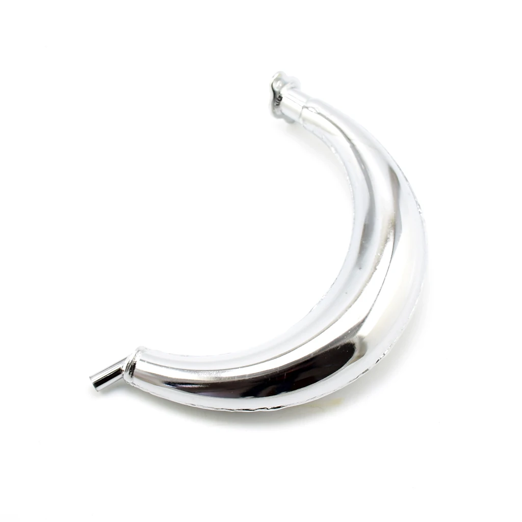 Хромированный глушитель банана выхлопная труба W/прокладка для 49cc 50cc 60cc 66cc 80cc