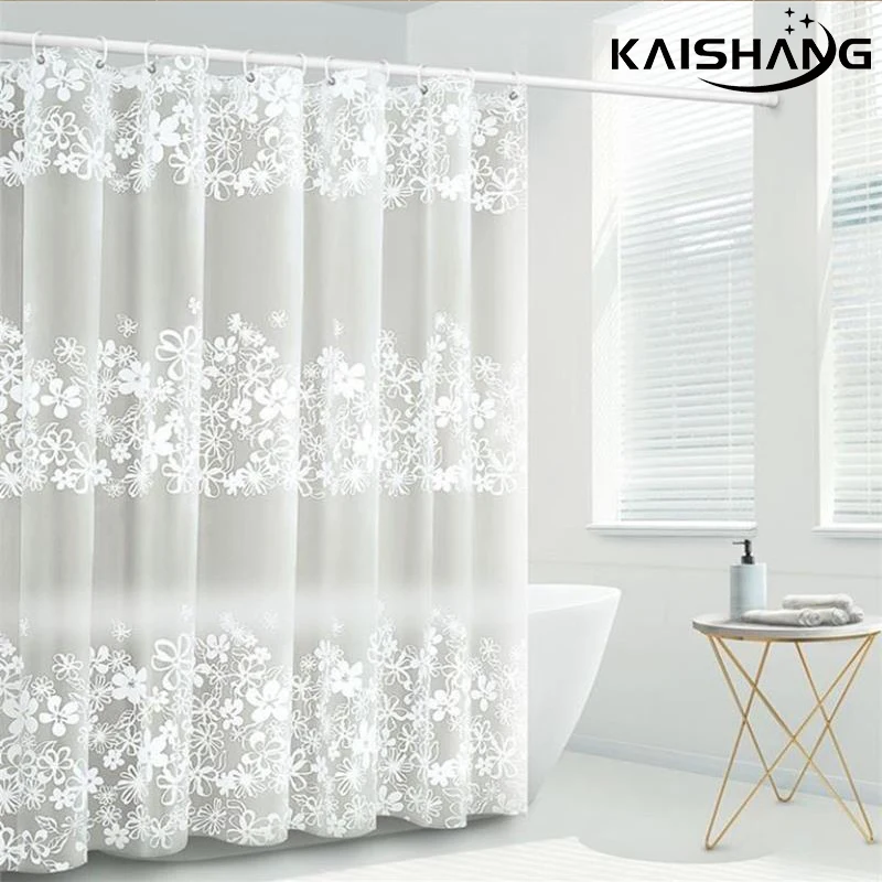 K-Water White Printing Nature Shower Curtain Kitchen Fashion Romantic Art Waterproof For Bath With Hooks Bathroom | Дом и сад