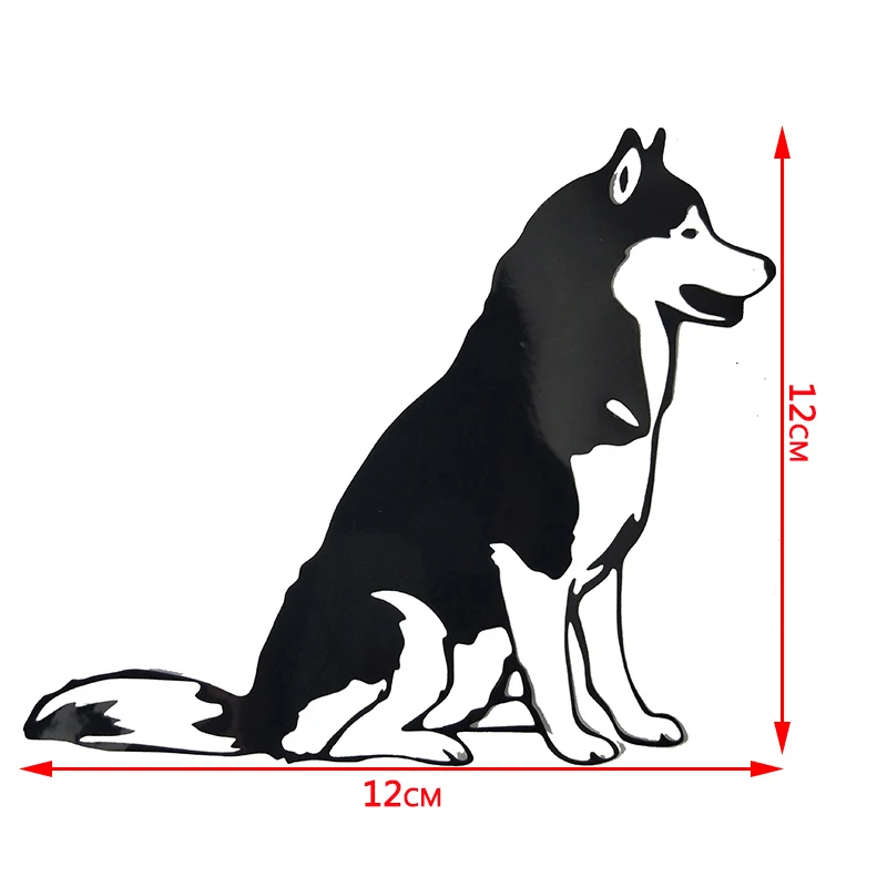 Reflective Dog Car Stickers Husky pet dog personality decorative stickers black/whtie | Автомобили и мотоциклы