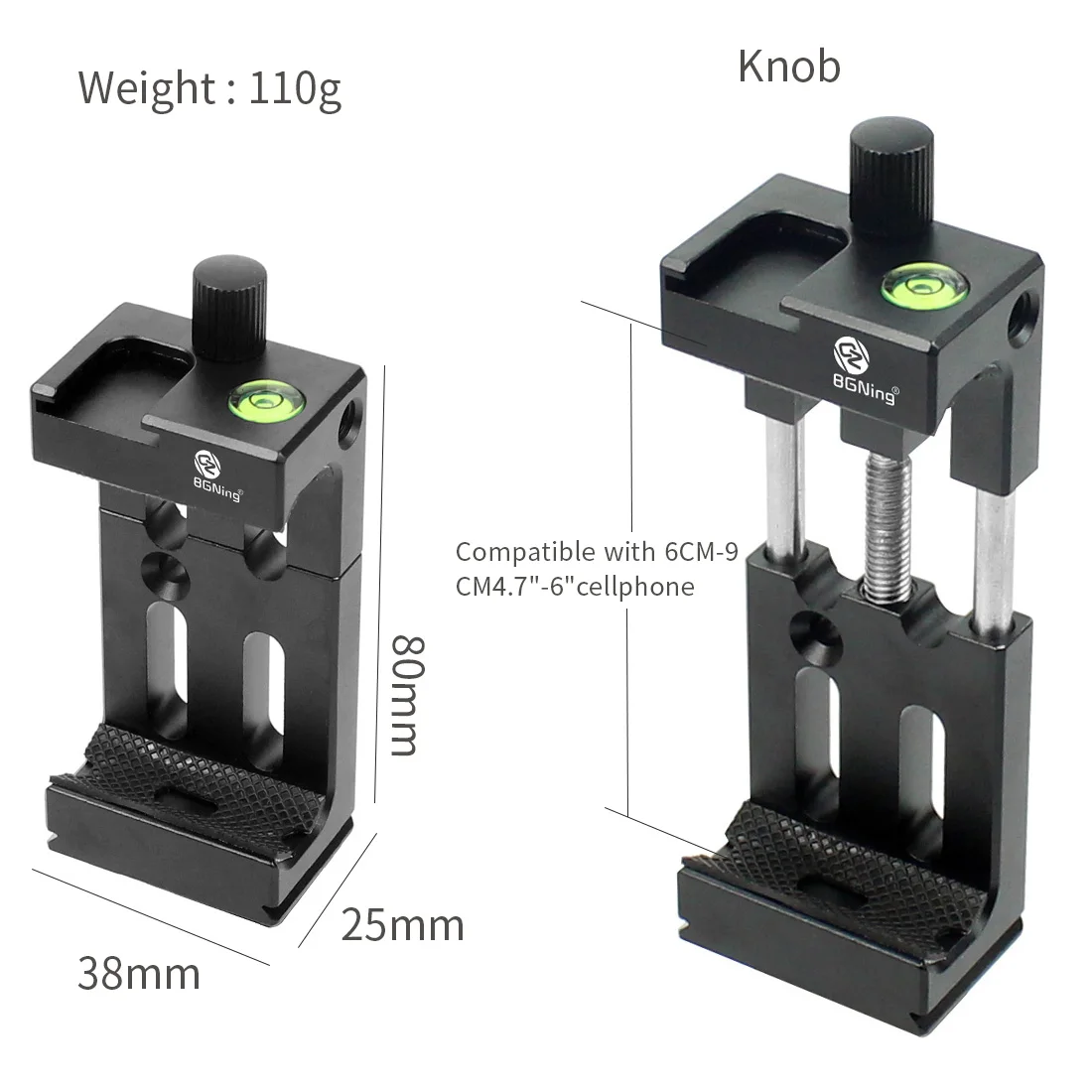 

XJ-8 Tripod phone tripod mount Head Bracket Mobile Phone Holder Clip For Phone Flashlight Microphone With Spirit level