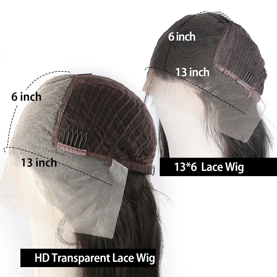HD Transparent Lace Покер лицо 8-30 дюймов длинные glueless 13x6 вьющиеся кружевные передние человеческие волосы парики предварительно сорванные бразильские глубокая волна фронтальный парик воды волна - Цвет: HD Transparent Lace