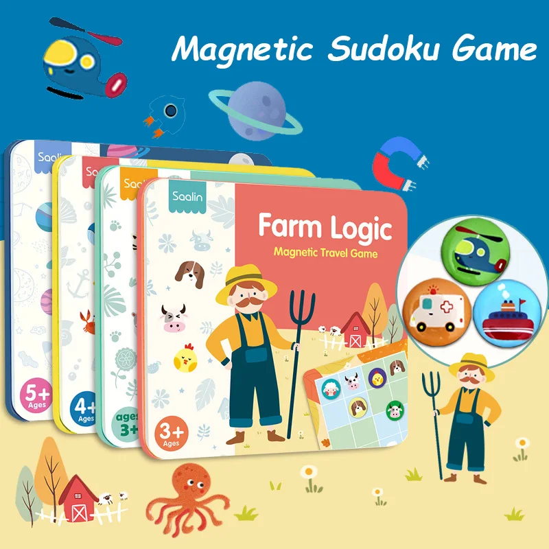 Новинка детская игра в судоку игрушки магнитная настольная головоломка девять