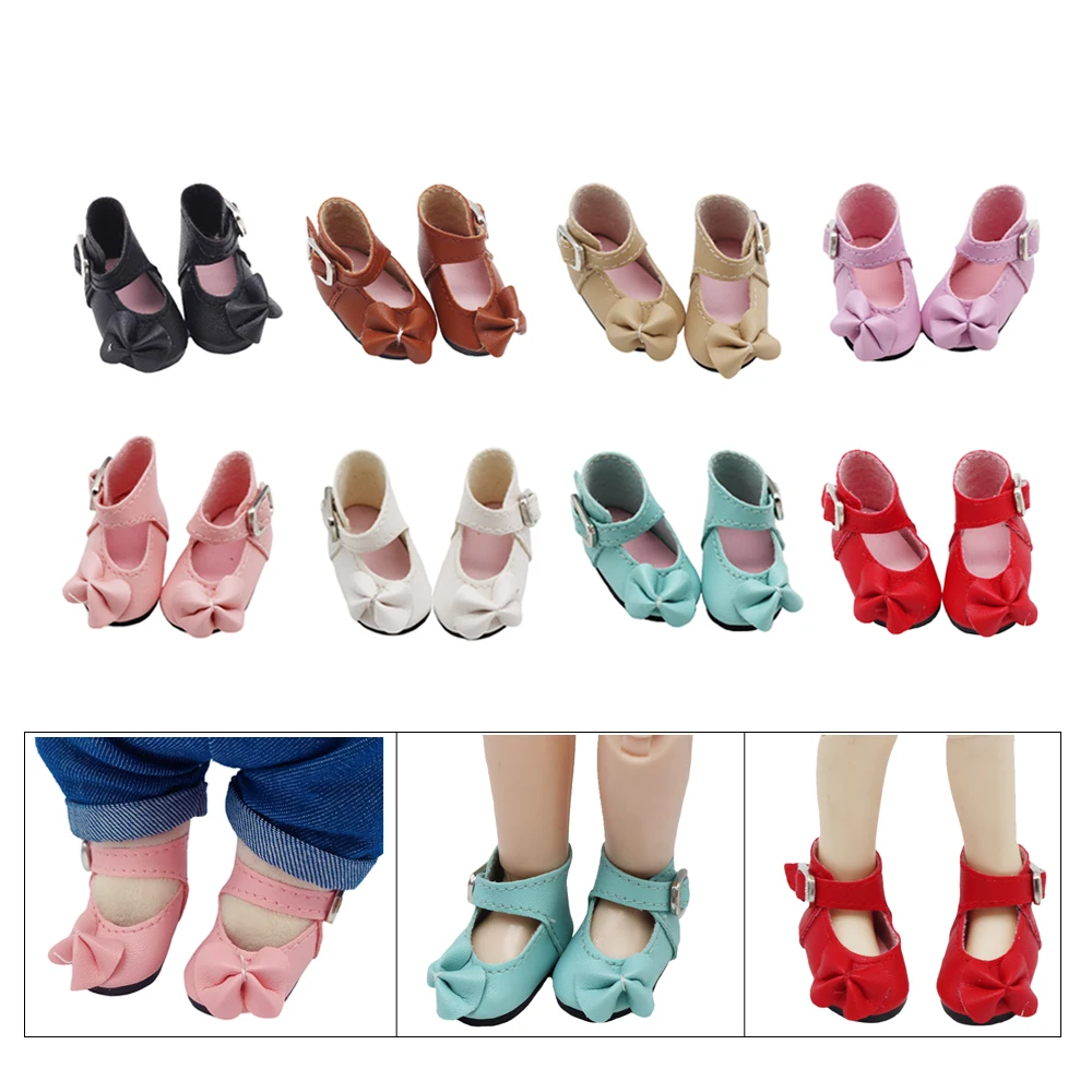 Новый 4 2*2 см из искусственной кожи с бантом красивые кукольные туфли для 1/6 BJD