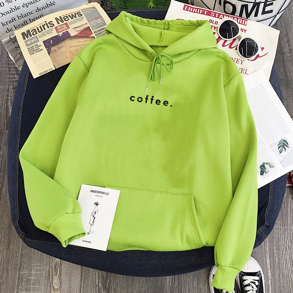 

Coffee Sweatshirt Women Casual Letter Coffee Lover Hoodies Oversized 2020 Girls Fashion Tops Plus Size Gothic Fall 2020 Women