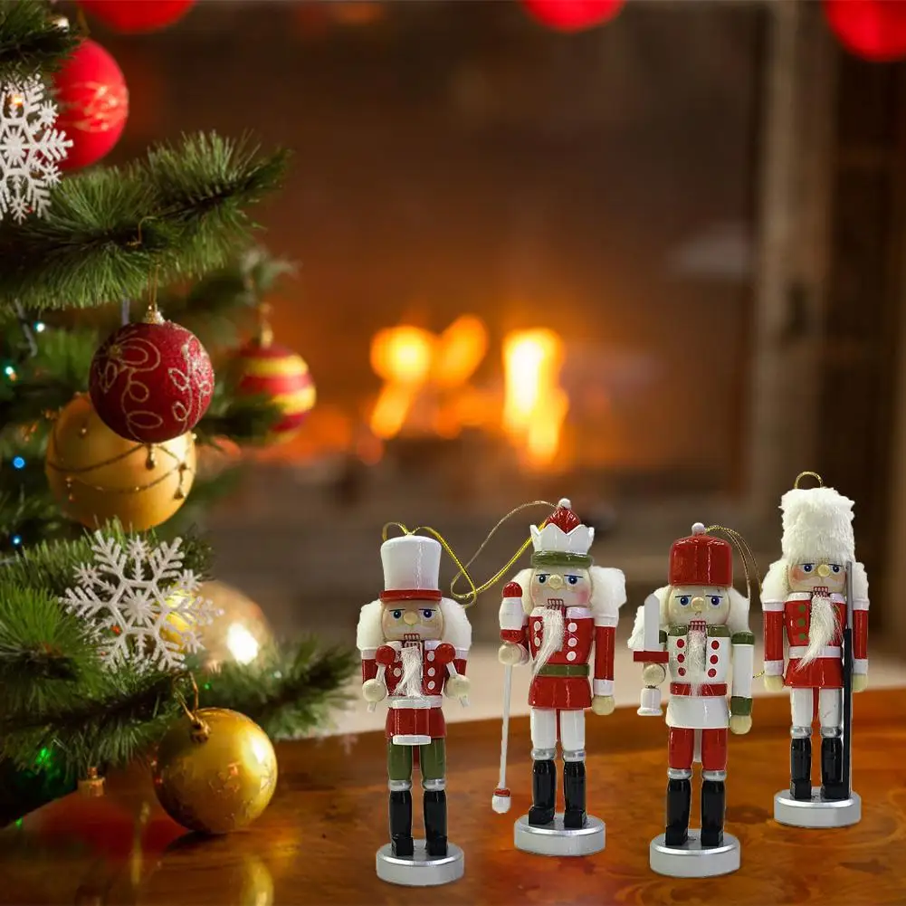 

2020 New Wooden Nutcracker Doll Puppet Figurines Toy Christmas Decor Home Decoration Child Kids Gift Office Ornaments