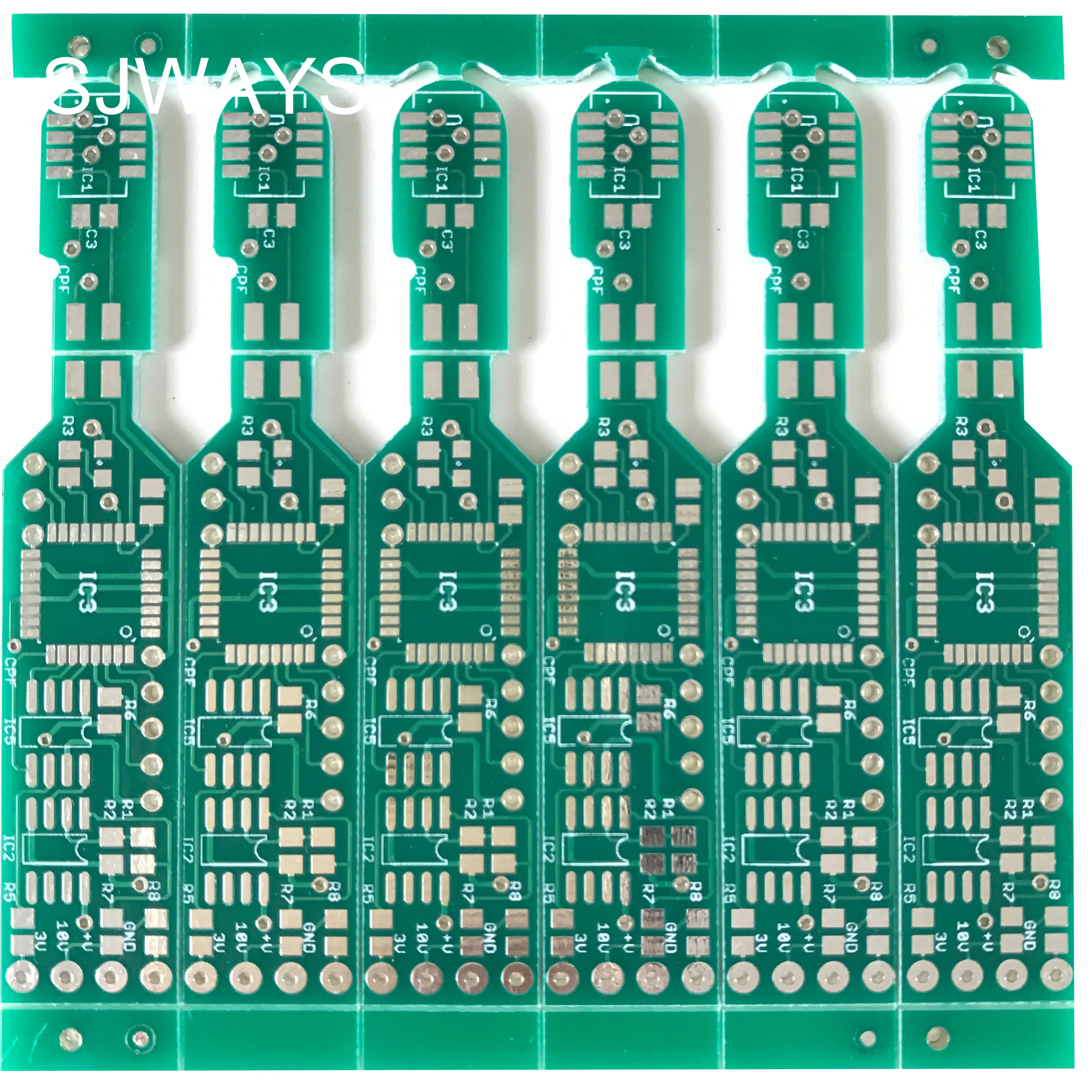 SJWAYS зеленая паяльная маска простой печатной платы печатная плата от