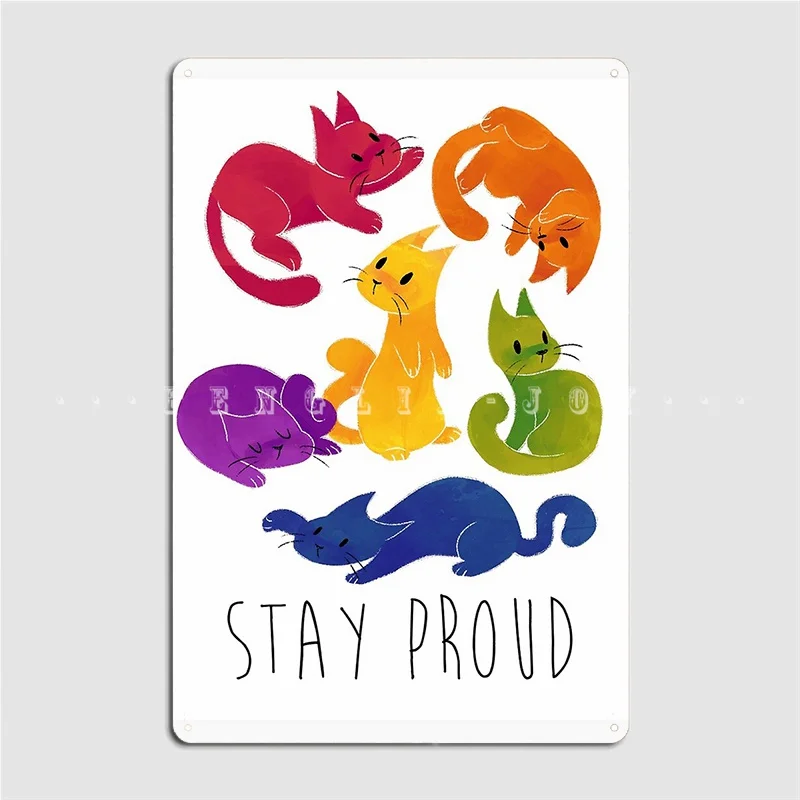

Lgbt Pride Cats Metal Plaque Poster Club Party Living Room Custom Plaques Tin Sign Poster