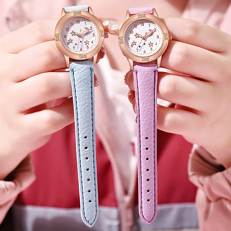 2022 модные светящиеся инкрустированные фианитами Модные Простые кварцевые часы 14