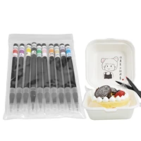 10pcs edible pigment baking pen food color brush drawing biscuits cake diy decorating
