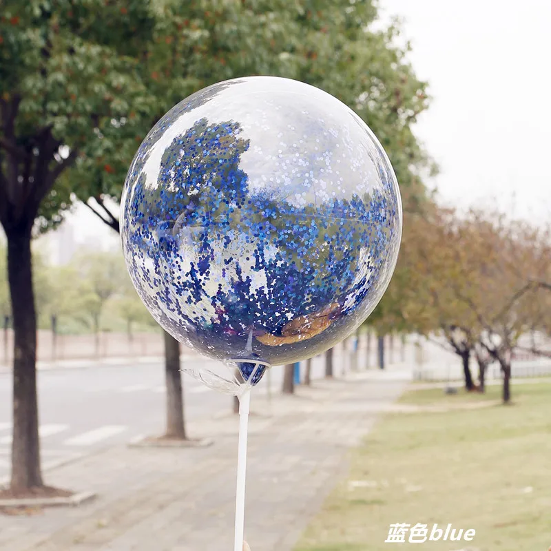 Один гигантский шар розовое золото Красочные блестками воздушный День Рождения