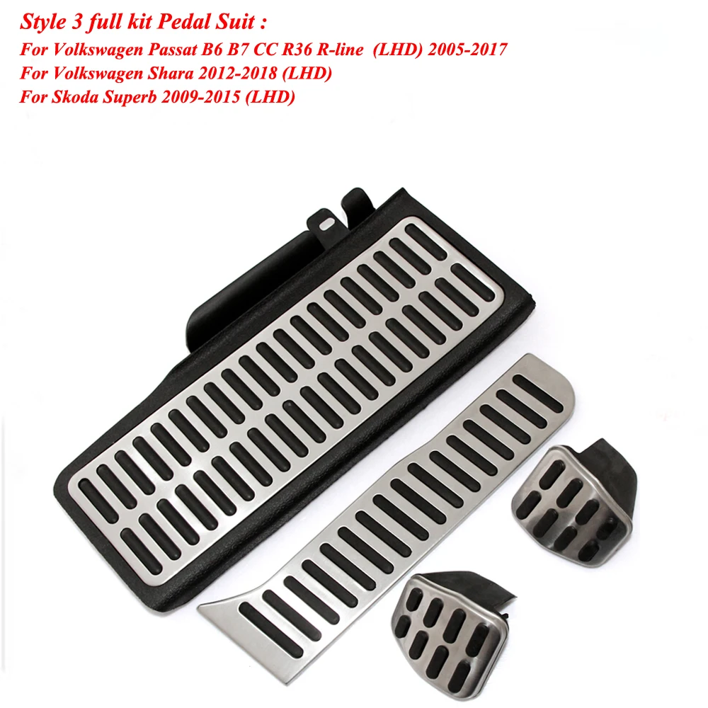 Крышка педали из нержавеющей стали для Volkswagen Vw Golf 5 6 Jetta MK5 MK6 Scirocco CC Passat B6 B7 TIGUAN Toureg