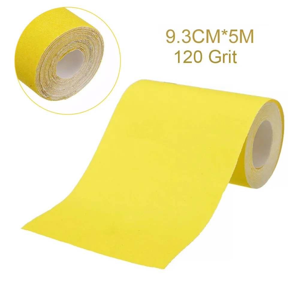 

5m Aluminum Oxide Sanding Roll Woodwork Hand Abrasive Tool Grit 120 For Wood Working, Metal Working, Fiberglass, Primers And Pla