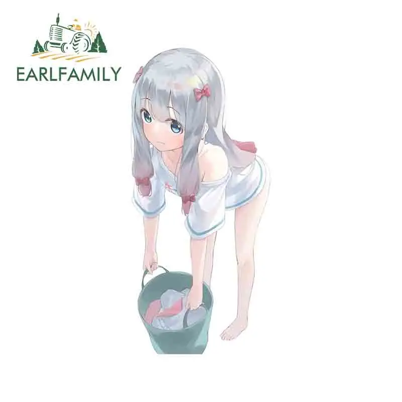 EARLFAMILY 13 см x 5,9 см для Eromanga Sensei Автомобильная наклейка индивидуальная наклейка на окклюзию с царапинами для багажника лобовое стекло автомобильные аксессуары