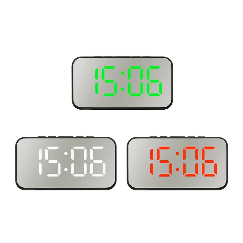 

Digital Alarm Clock Large LED Display Auto Dimmer Mode Easy Snooze and Makeup Function USB Charging forDesk Home Bedroom
