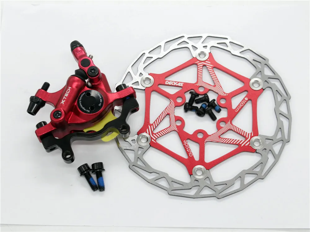 Red Rear DECK RED Zoom HB-100 MTB велосипедный тормоз HB100 велосипедные тормоза суппорт w роторы запчасти для велосипеда гидравлический поршень двухсторонний диск Диаметр 160 мм - Цвет: Red Rear DECK RED