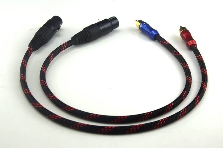Hifi 2RCA штекер 2XLR для аудиокабеля с разъемом типа &quotМама&quot Hi end 4N OFC Dual XLR женщин