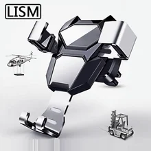 LISM Car Phone Holder In Car For Phone Air Vent Alloy Gravity Clip Mount No Magnetic MobilePhone Holder GPS Stand Universal