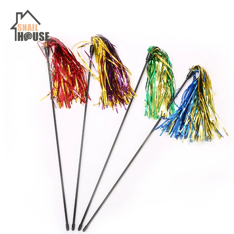 

Snailhouse Pet Cat Toy Funny Cat Interactive Stick Toy Color Ring Paper Strip Funny Cat Rod Toy Wire Chaser Rustling Wholesale