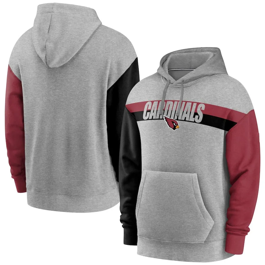 

Men Arizona Heathered Gray Fan Gear Heritage Tri-Blend Cardinals Pullover Hoodie