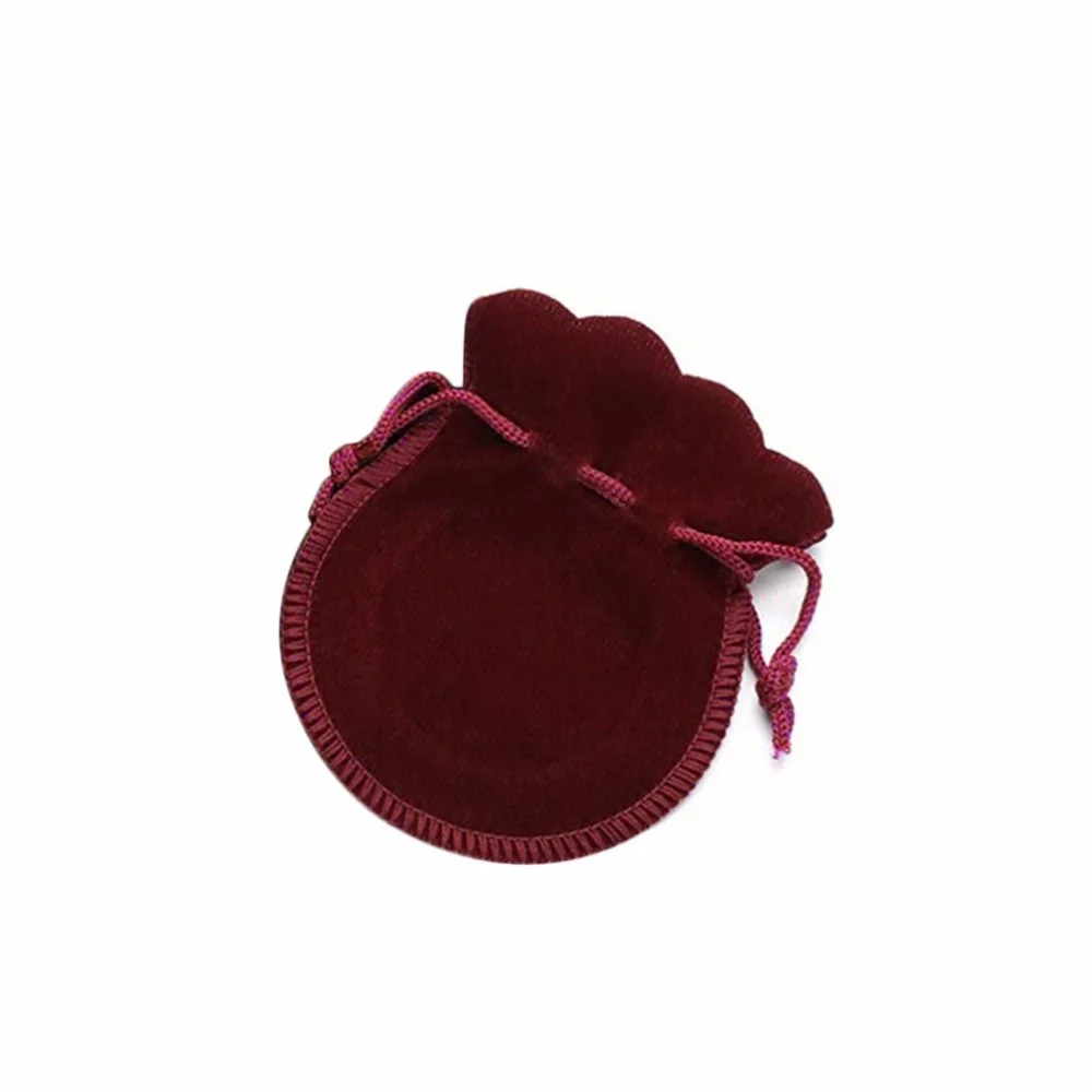 Solid Color Lovely Gourd Shape Velvet Cloth Jewelry Drawstring Pouches Jewellery Candy Pouch Bags for Women | Дом и сад