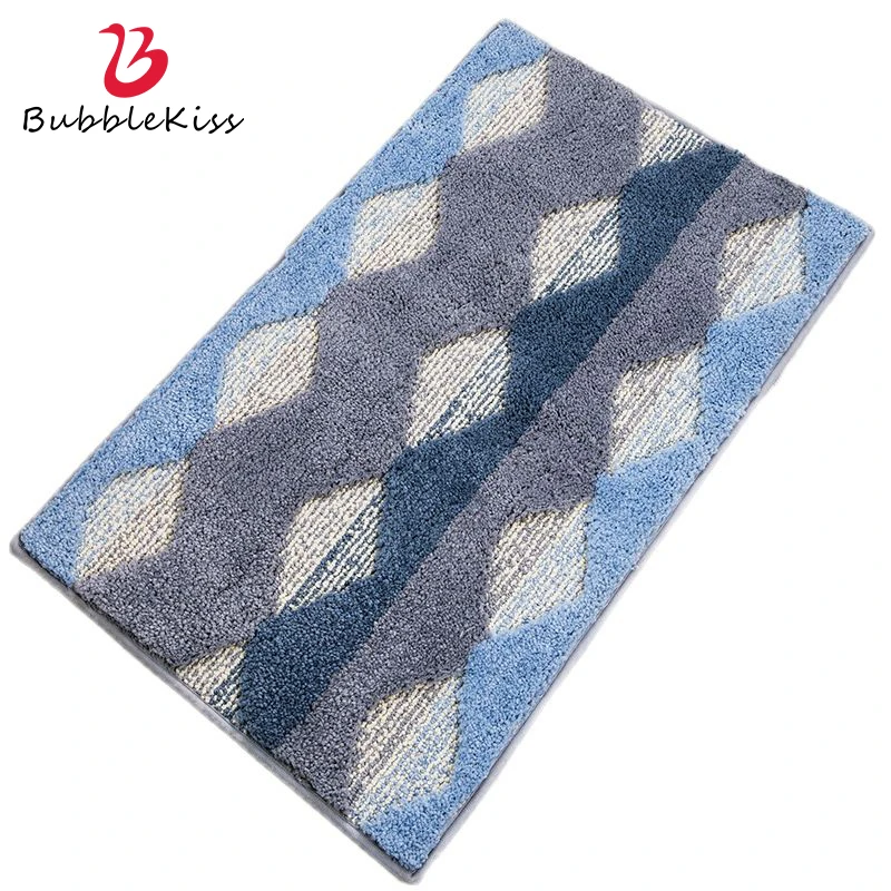 

Пузырь поцелуй 2021 современный минималистический полосатый Ванная комната коврик ковер абсорбент Флокирование нескользящий коврик для ног...