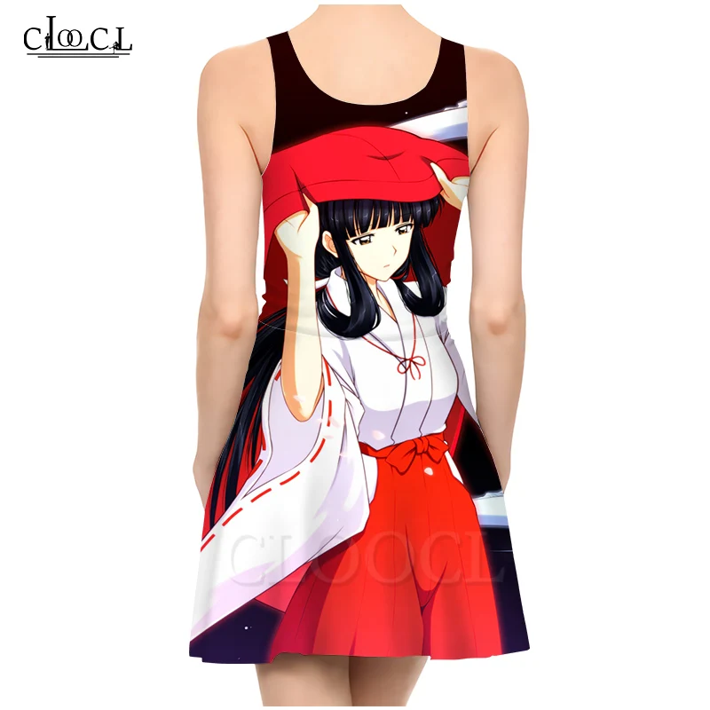 CLOOCL японское аниме инуяся 3D принт женское повседневное без рукавов 2021 летнее