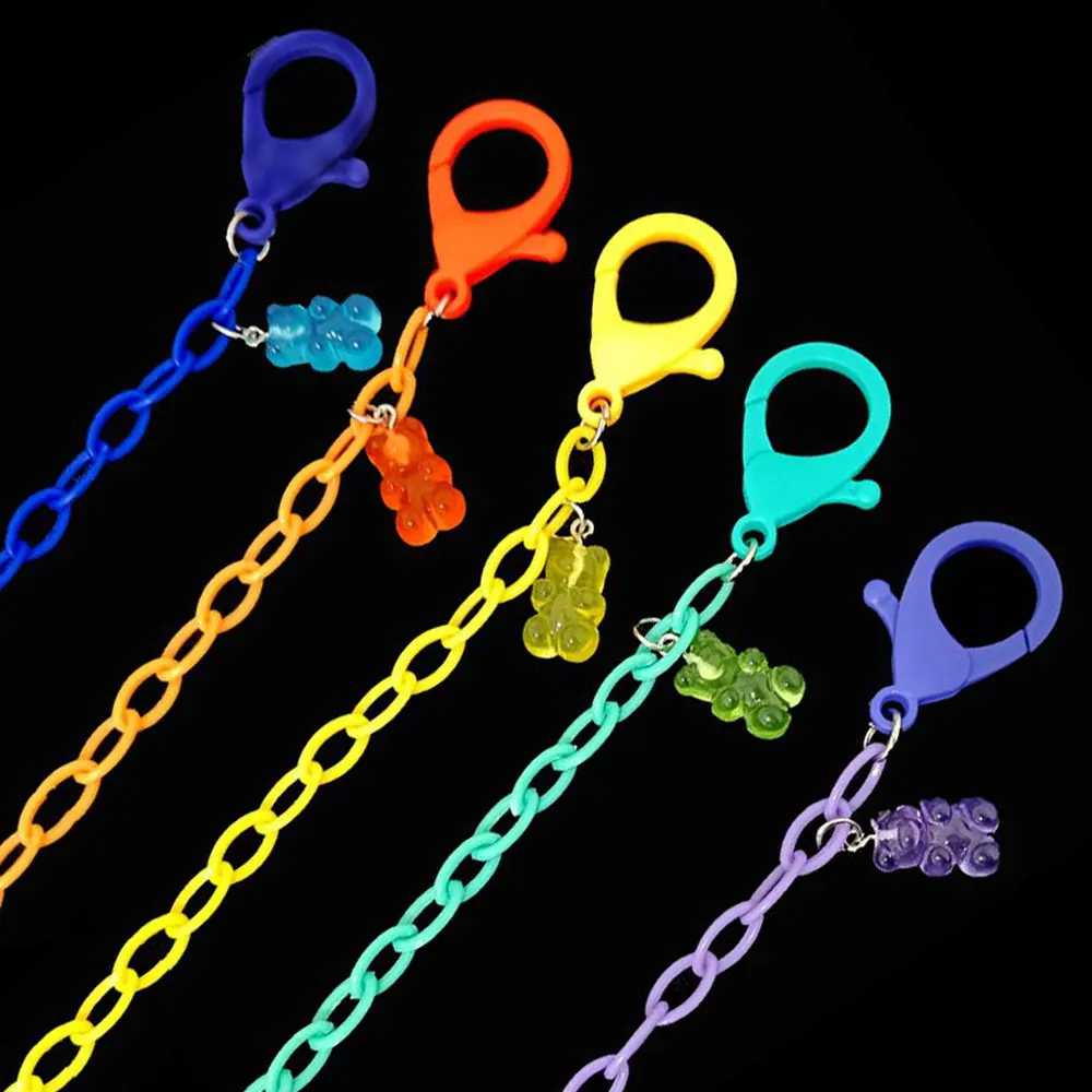 2 шт. регулируемый акриловый маска шнурки с медведем для хранения наружных