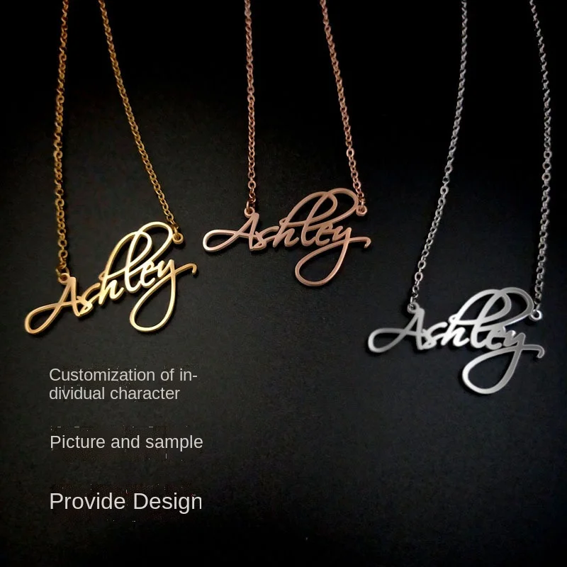 

Сделай сам, персонализированное ожерелье из нержавеющей стали с буквами, браслет, серьги-гвоздики, английская Подвеска из титановой стали с...