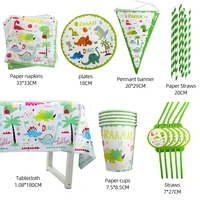 dinosaur birthday party set dinosaur disposable tableware birthday paper plate paper cups baby birthday party decorations boy