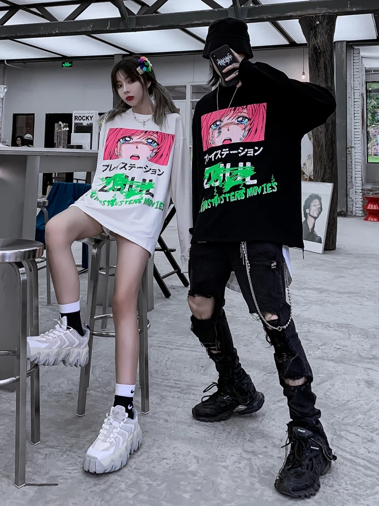 

Streetwear Hoodies Women Sweatshirt Autumn Long Sleeve Anime Cartoon Hoodie Oversized Loose Sweatshirt Female Pullover