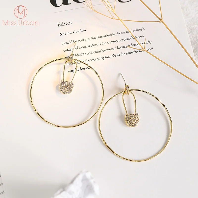 Женские серьги-капельки большого размера крупные серьги с круглым штифтом 2021 |