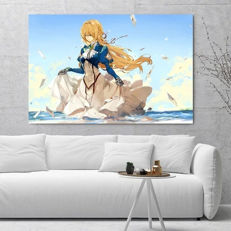 

5D DIY Anime Diamond Painting Violet Evergarden Wall Sticker Handmade Full Drill Diamond Embroidery Cross Stitch Wall Home Decor